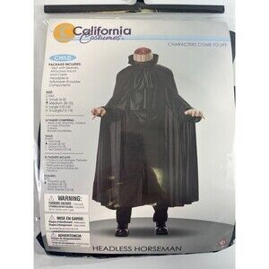 California Costumes Headless Horseman Child Costume Vest Cape Headpiece Med 8-10
